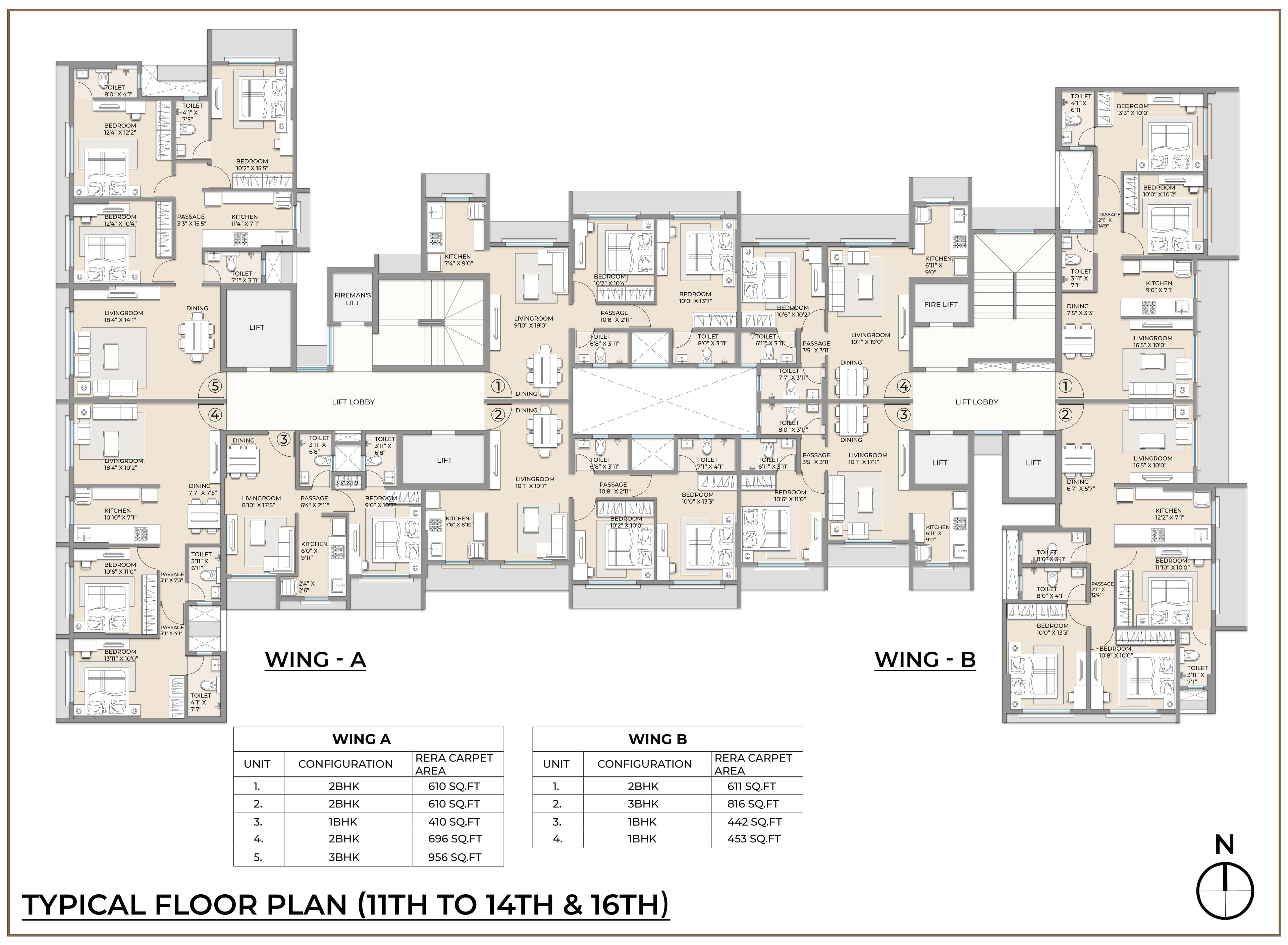 5th to 10th floor plan
