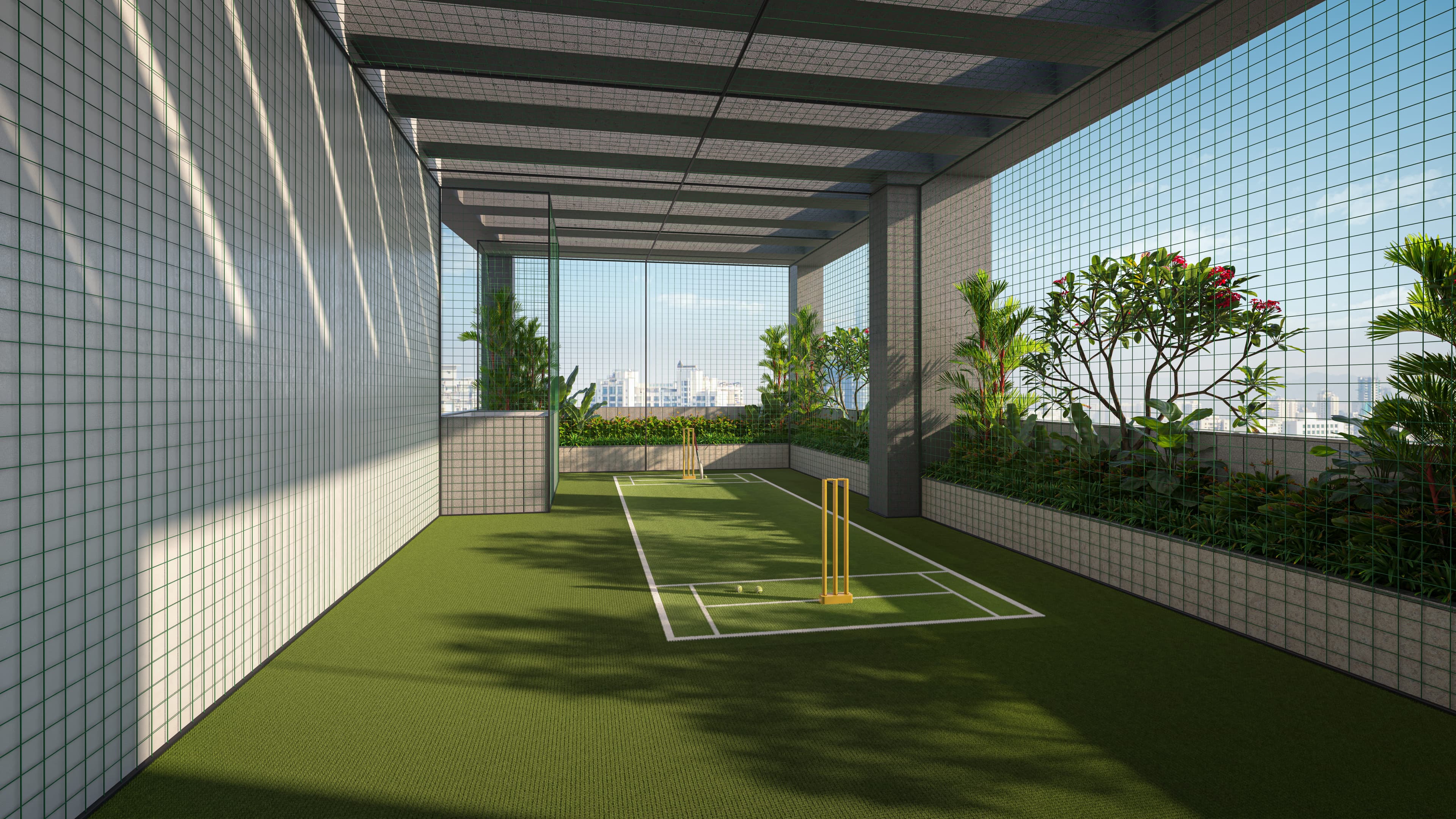 Terrace cricket turf at HUM GS Heights
