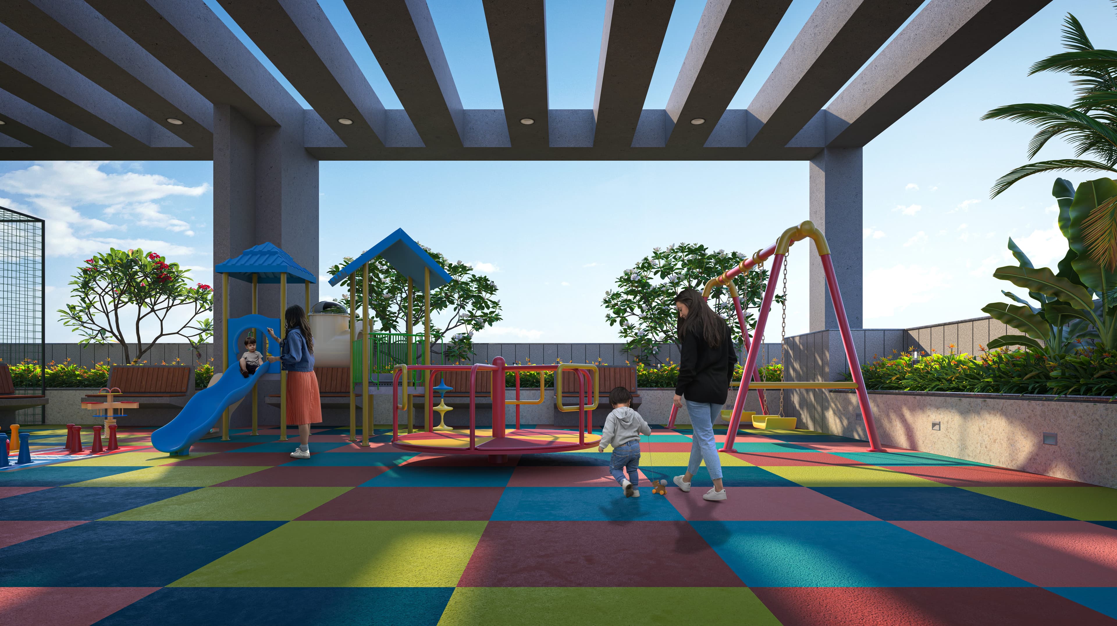 Kids play area at HUM GS Heights