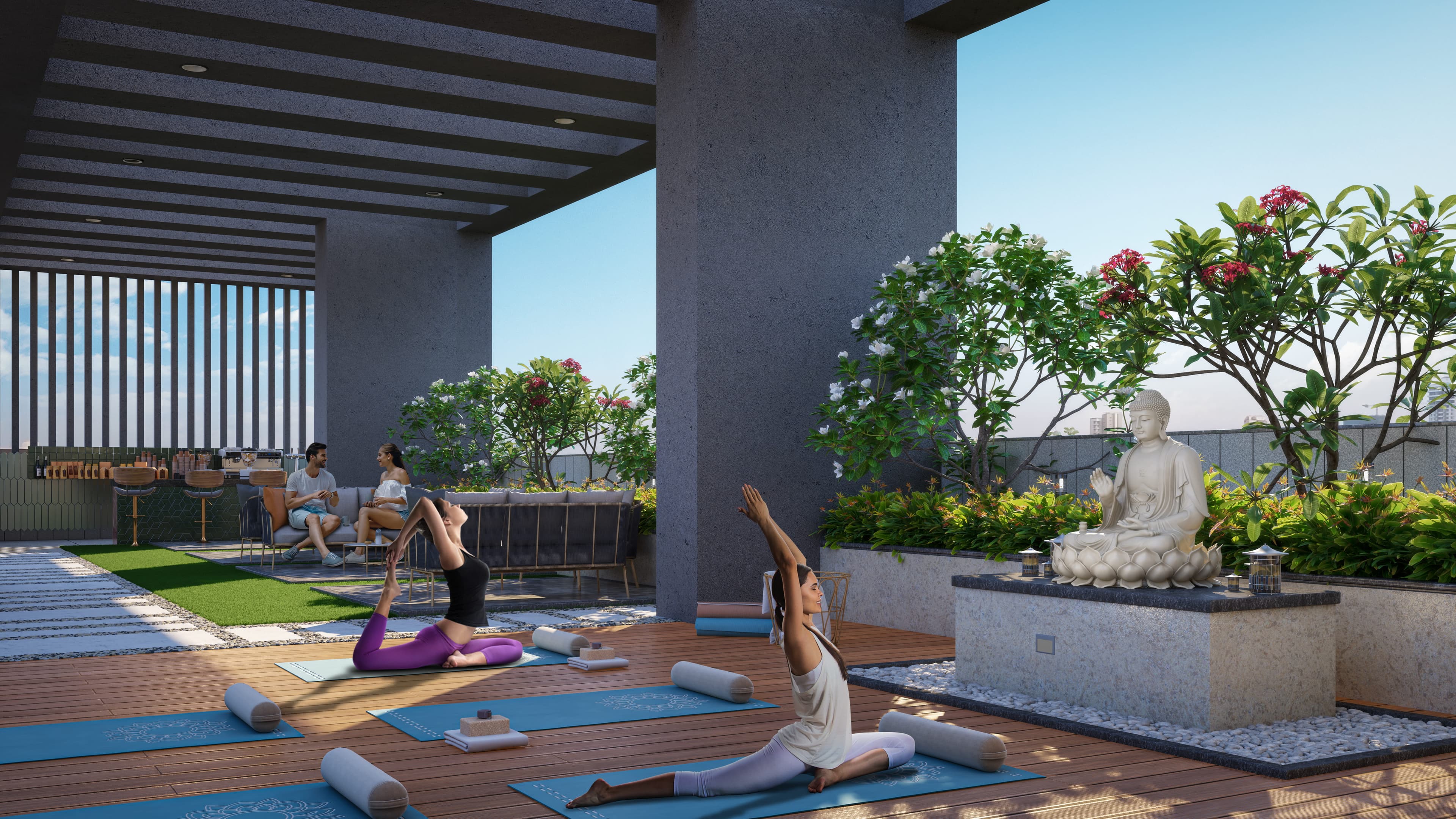 Yoga area at HUM GS Heights